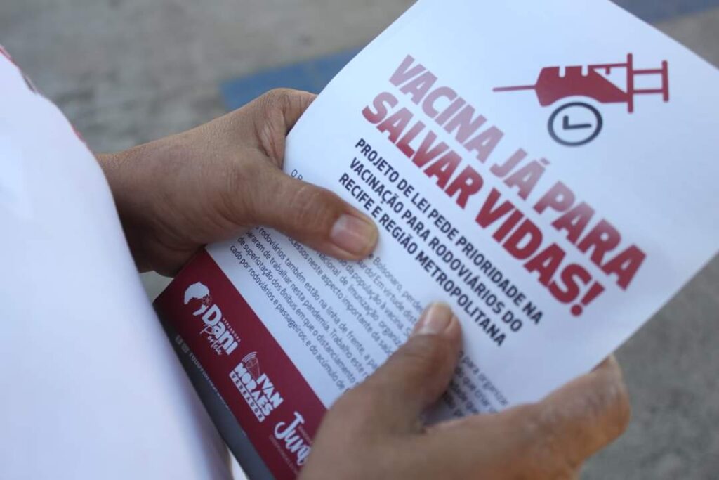 Rodoviários de Recife exigem prioridade na vacinação e 100% da frota