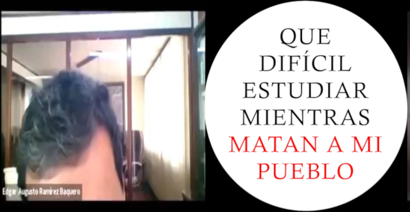 Aluna colombiana denuncia censura de professor ao declarar apoio à greve