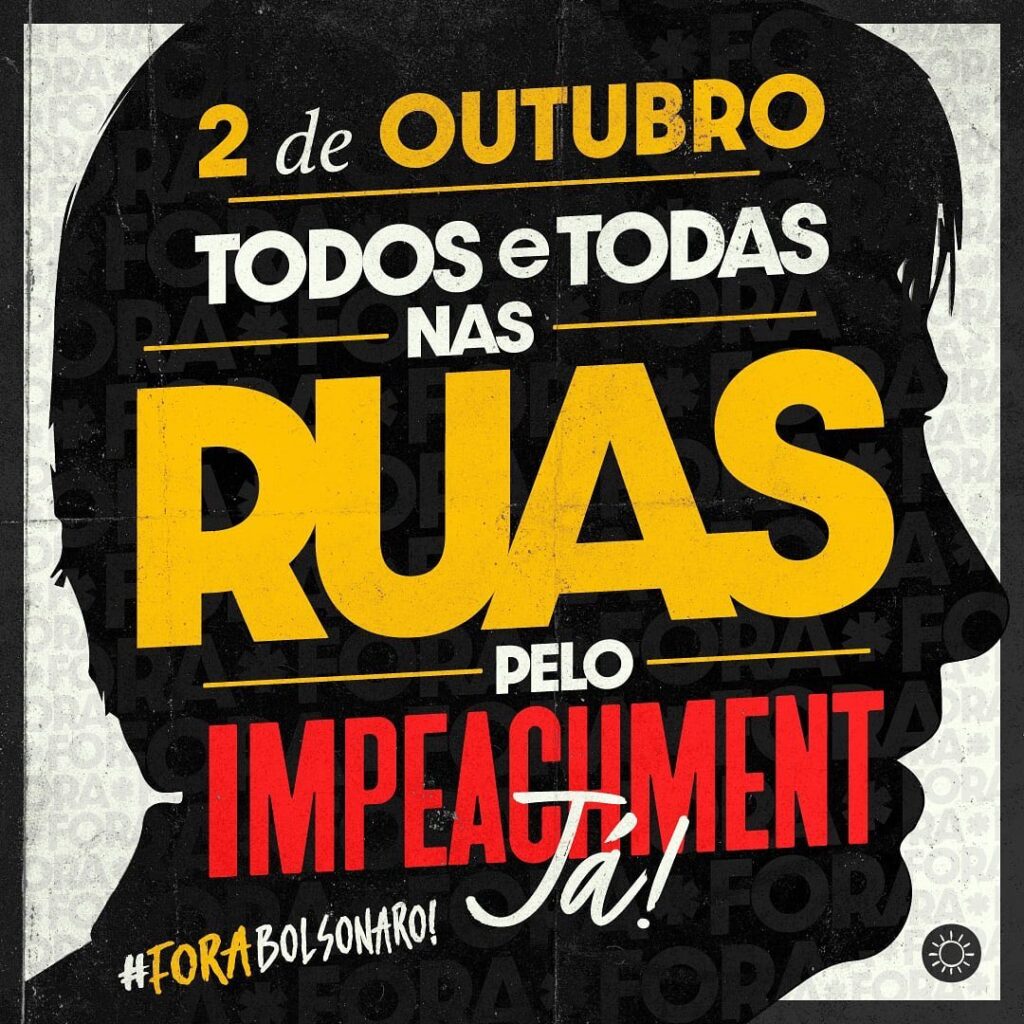 Dia 02 de outubro #ForaBolsonaro: veja lista completa de atos no Brasil e exterior