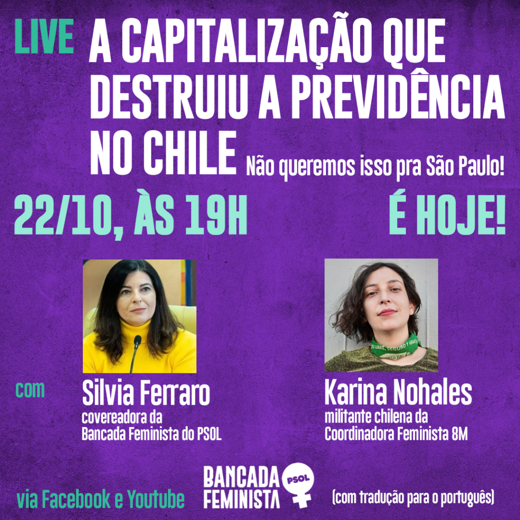 Hoje: Live debaterá sistema de Previdência do Chile, proposto no Sampaprev2
