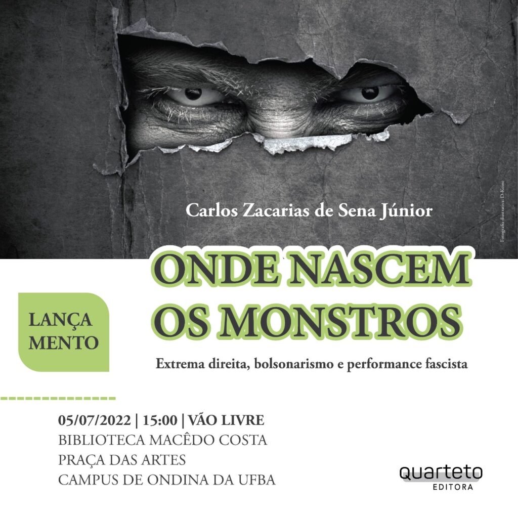 “Onde nascem os monstros”: Carlos Zacarias lança seu novo livro, sobre o bolsonarismo
